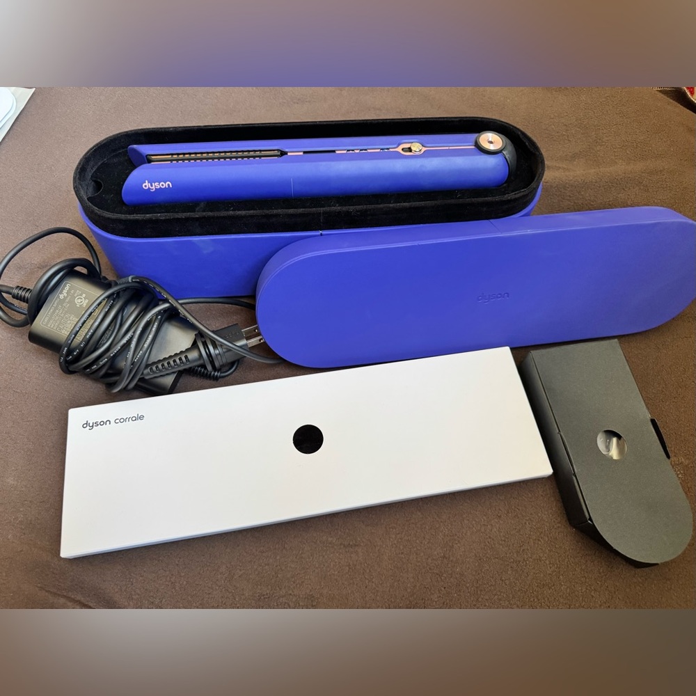 ✨ RARE Dyson Corrale Straightener Special Edition Vinca Blue & Rosé GIFT SET ✨